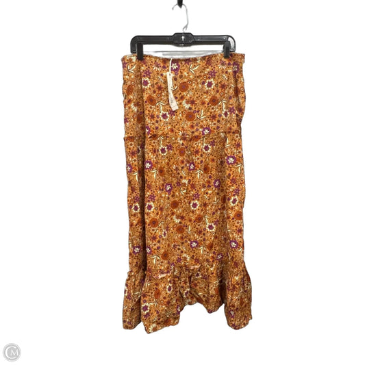 Skirt Maxi By Clothes Mentor In Floral Print, Size: Xl