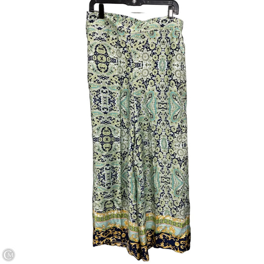 Pants Wide Leg By Rachel Zoe In Blue & Green, Size: L