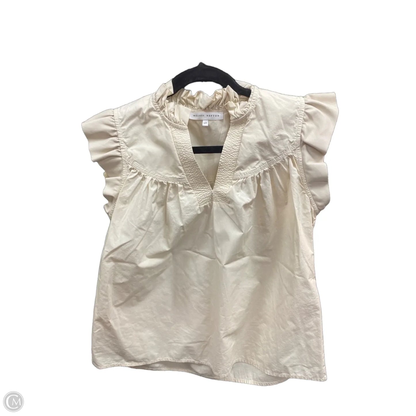 Top Short Sleeve By Clothes Mentor In Tan, Size: S