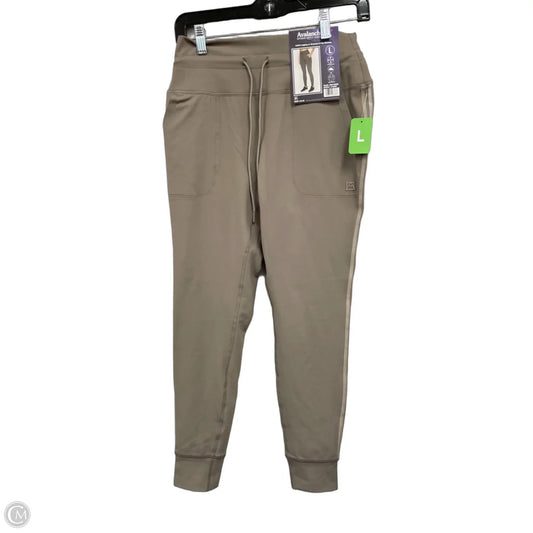 Athletic Leggings By Avalanche In Tan, Size: L