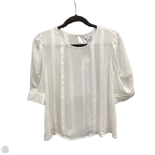 Top Short Sleeve By Current Air In White, Size: M
