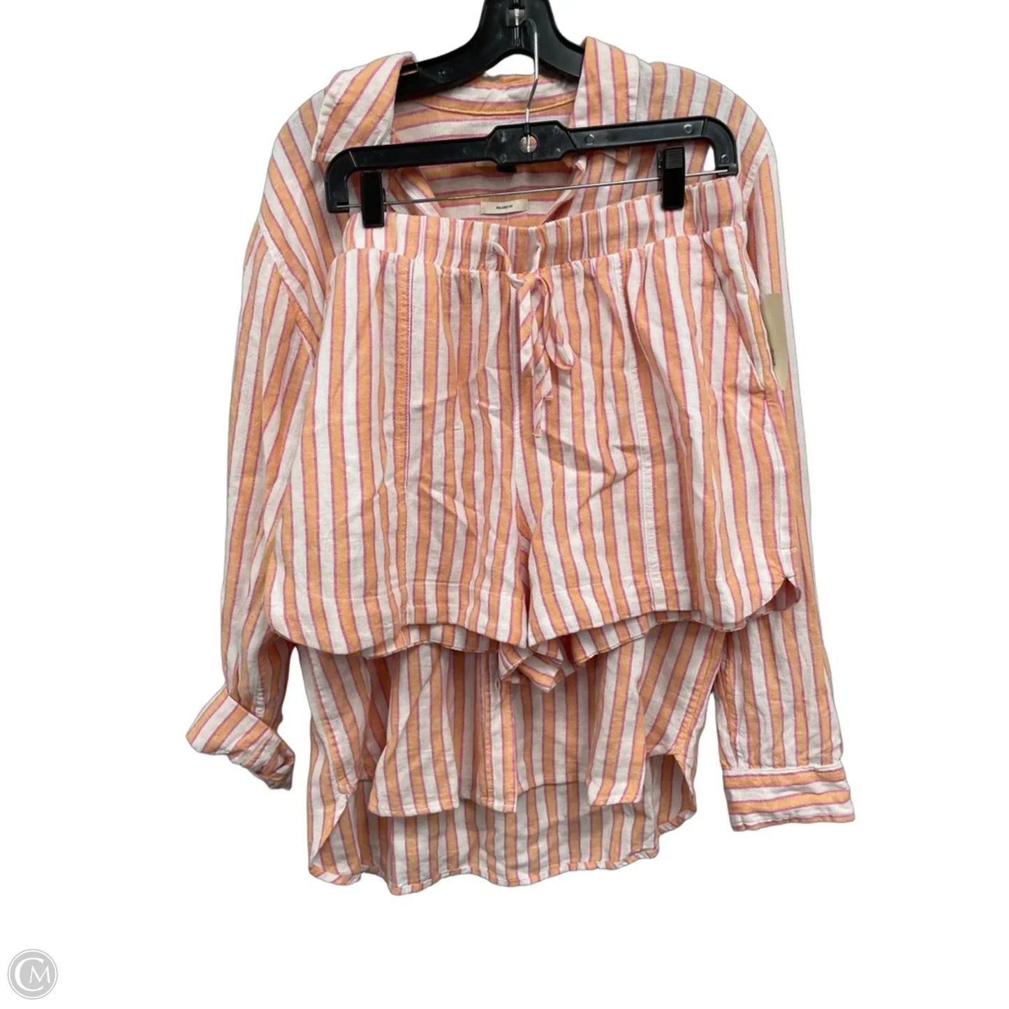 Shorts Set By Universal Thread In Striped Pattern, Size: M