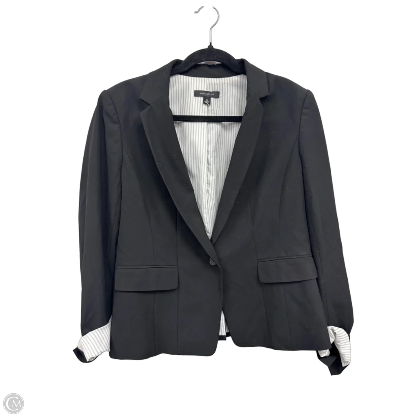 Blazer By Ann Taylor In Black, Size: 10