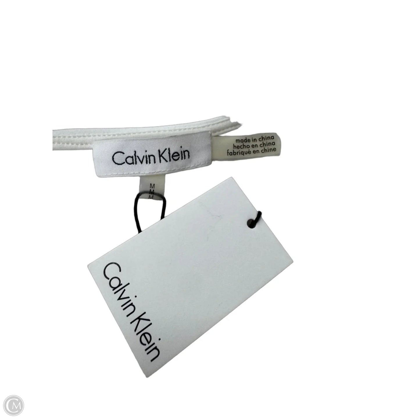 Top Sleeveless By Calvin Klein In Cream, Size: M