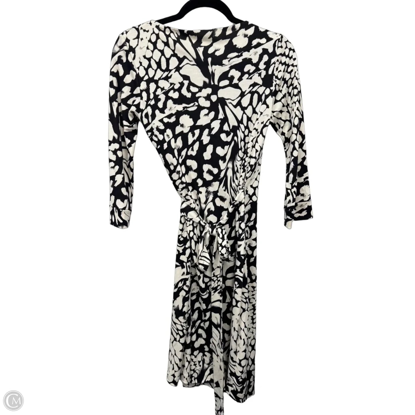 Dress Designer By Diane Von Furstenberg In Black & Cream, Size: 4