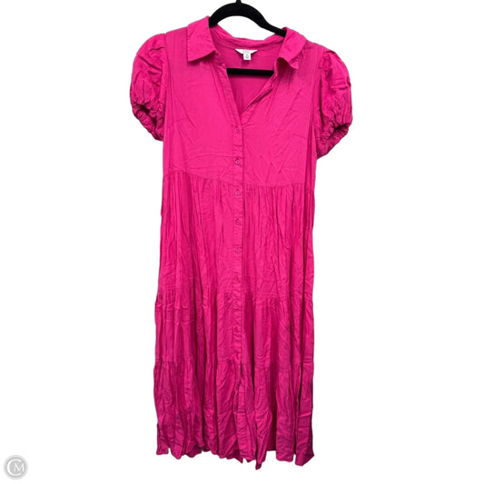 Dress Casual Midi By Crown And Ivy In Pink, Size: Xs