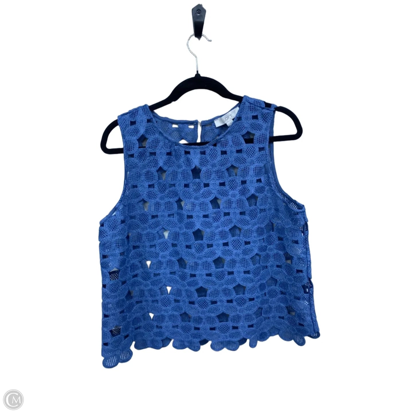 Top Sleeveless By Loft In Blue, Size: L