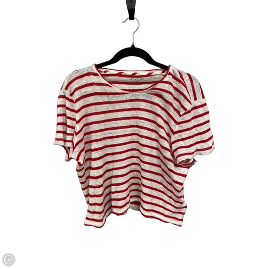Top Short Sleeve By J. Crew In Striped Pattern, Size: L