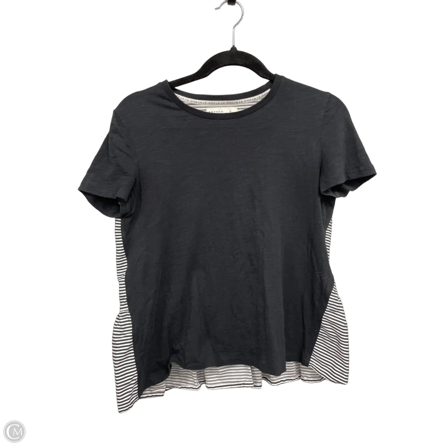 Top Short Sleeve Designer By Kate Spade In Black & White, Size: S