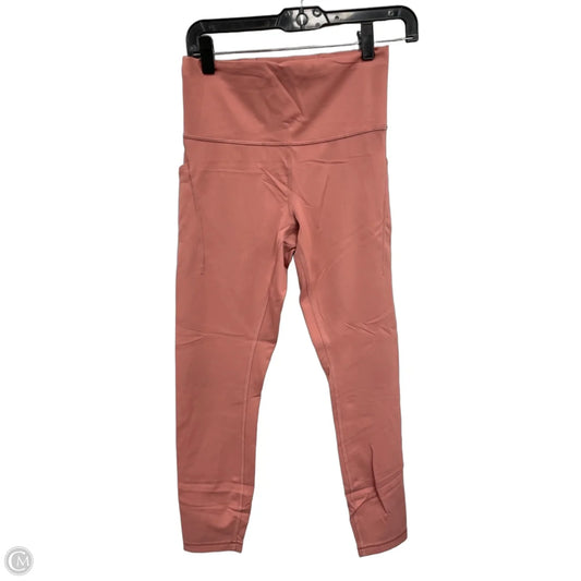 Athletic Leggings By Lululemon In Peach, Size: 8
