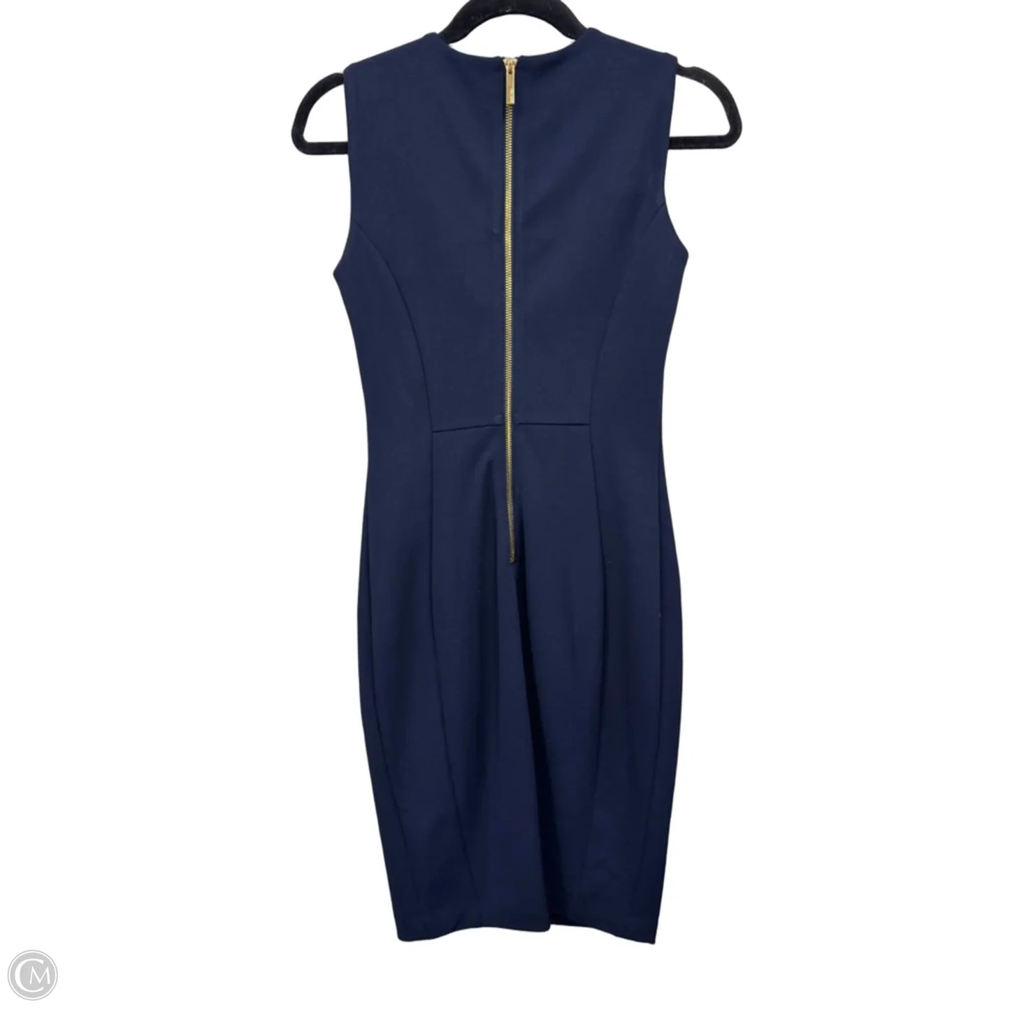 Dress Casual Midi By Calvin Klein In Navy, Size: 2