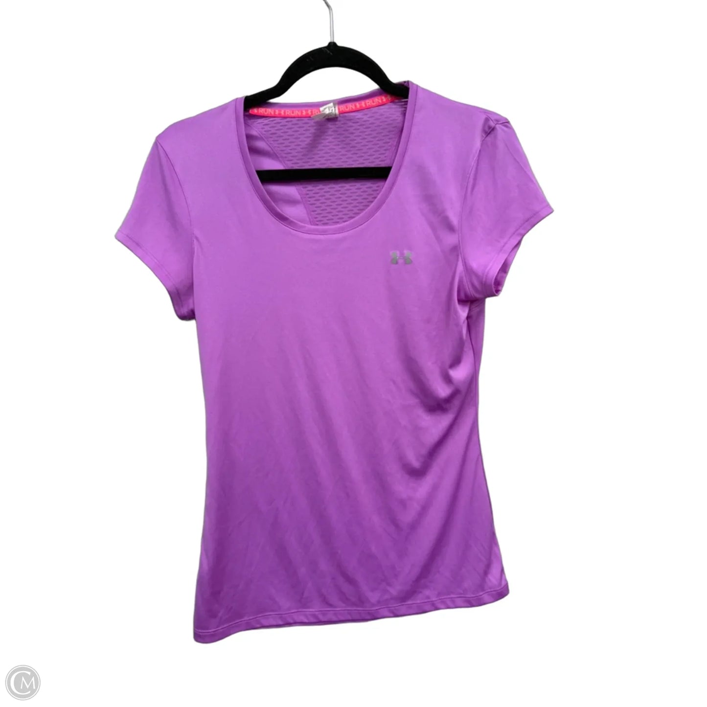 Athletic Top Short Sleeve By Under Armour In Purple, Size: S