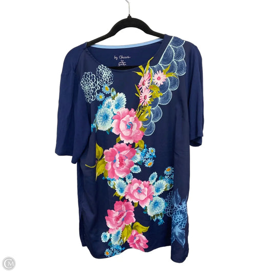 Top Short Sleeve By Chicos In Floral Print, Size: M