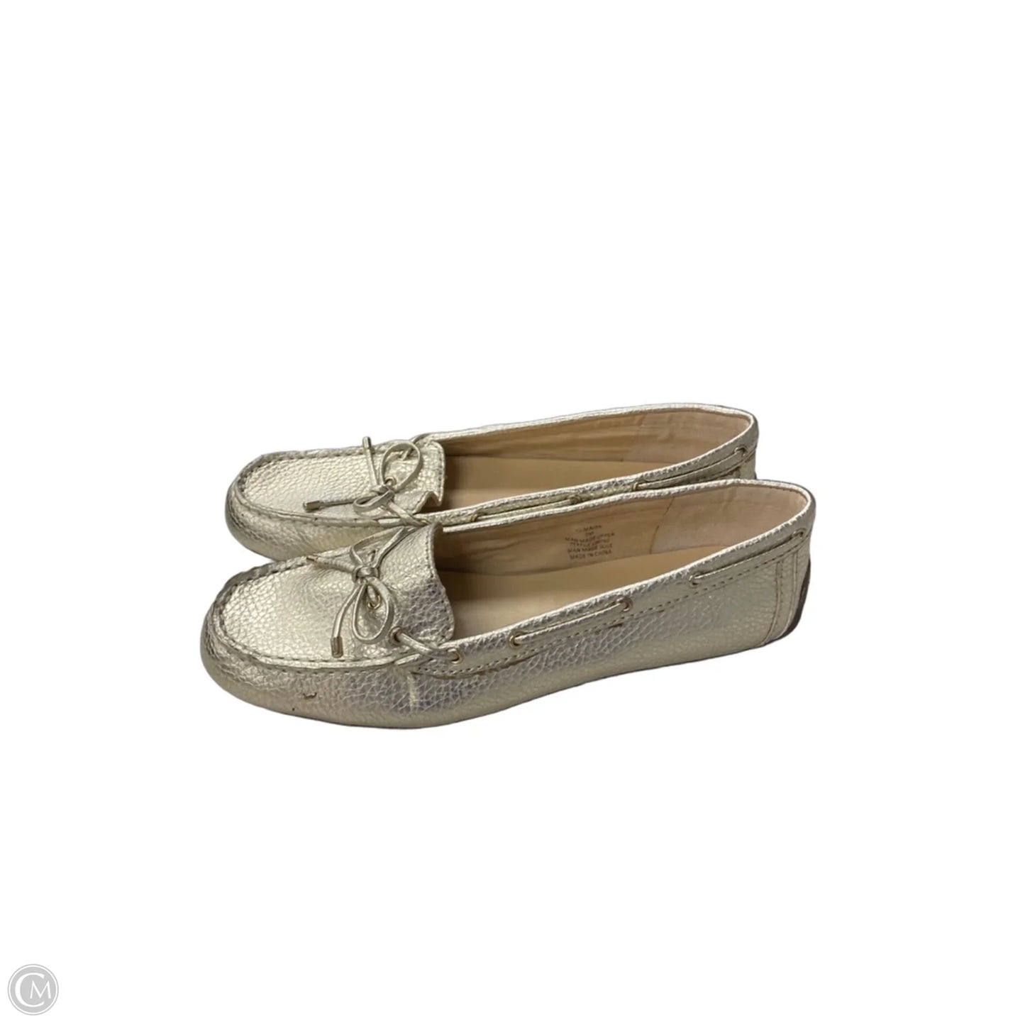 Shoes Flats By Crown And Ivy In Gold, Size: 7