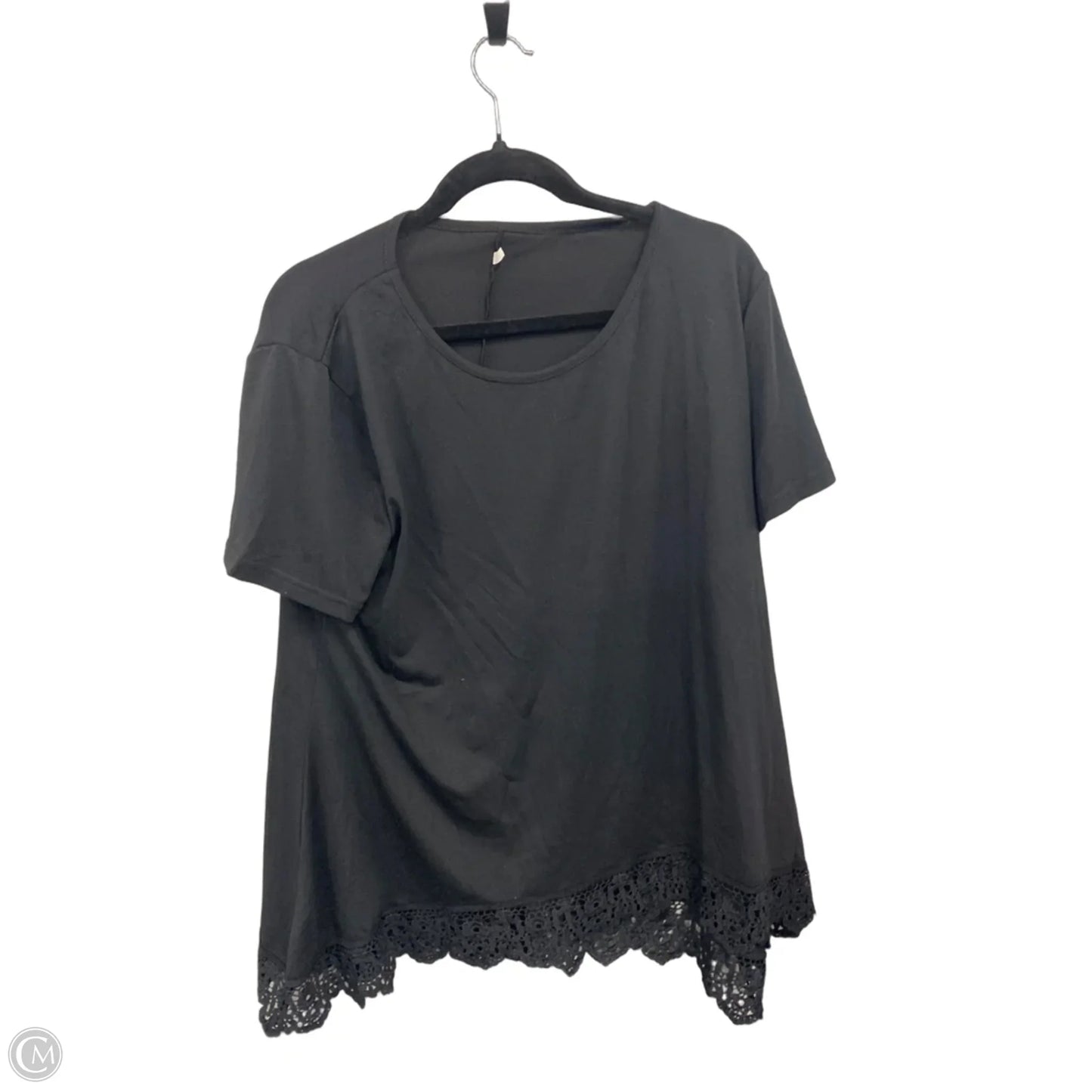 Top Short Sleeve By Clothes Mentor In Black, Size: 2x