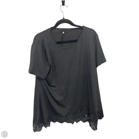 Top Short Sleeve By Clothes Mentor In Black, Size: 2x