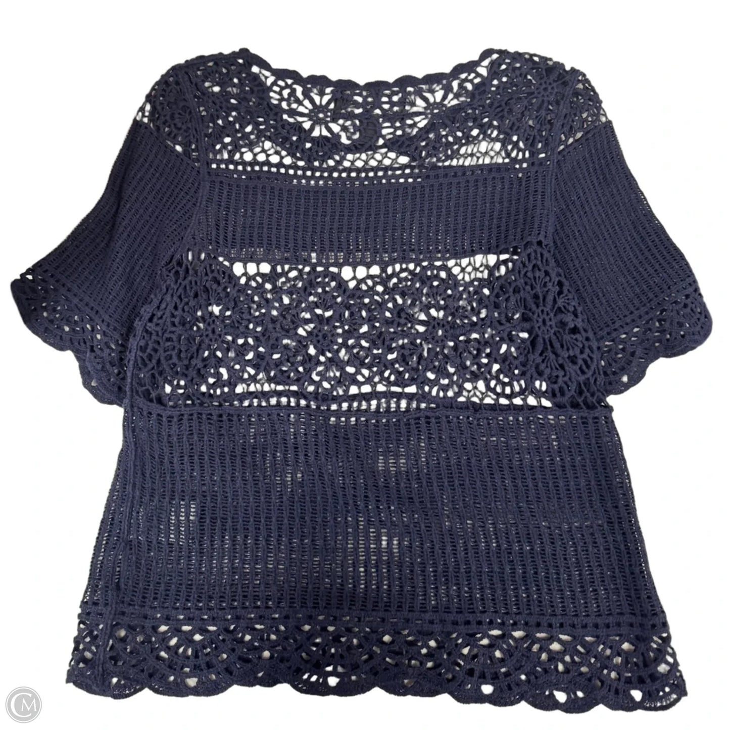 Top Short Sleeve By Clothes Mentor In Navy, Size: S