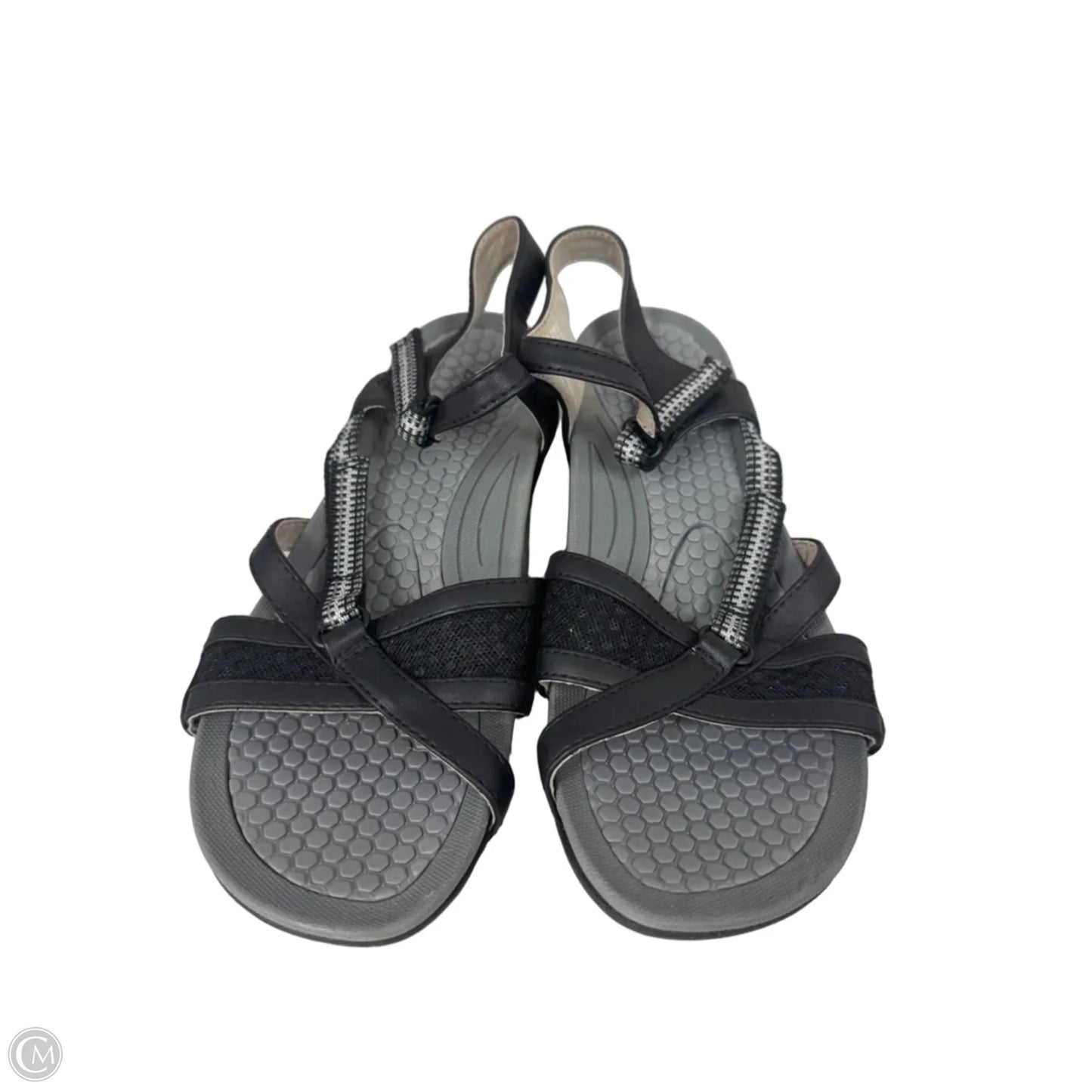 Sandals Heels Platform By Bare Traps In Black & Grey, Size: 8