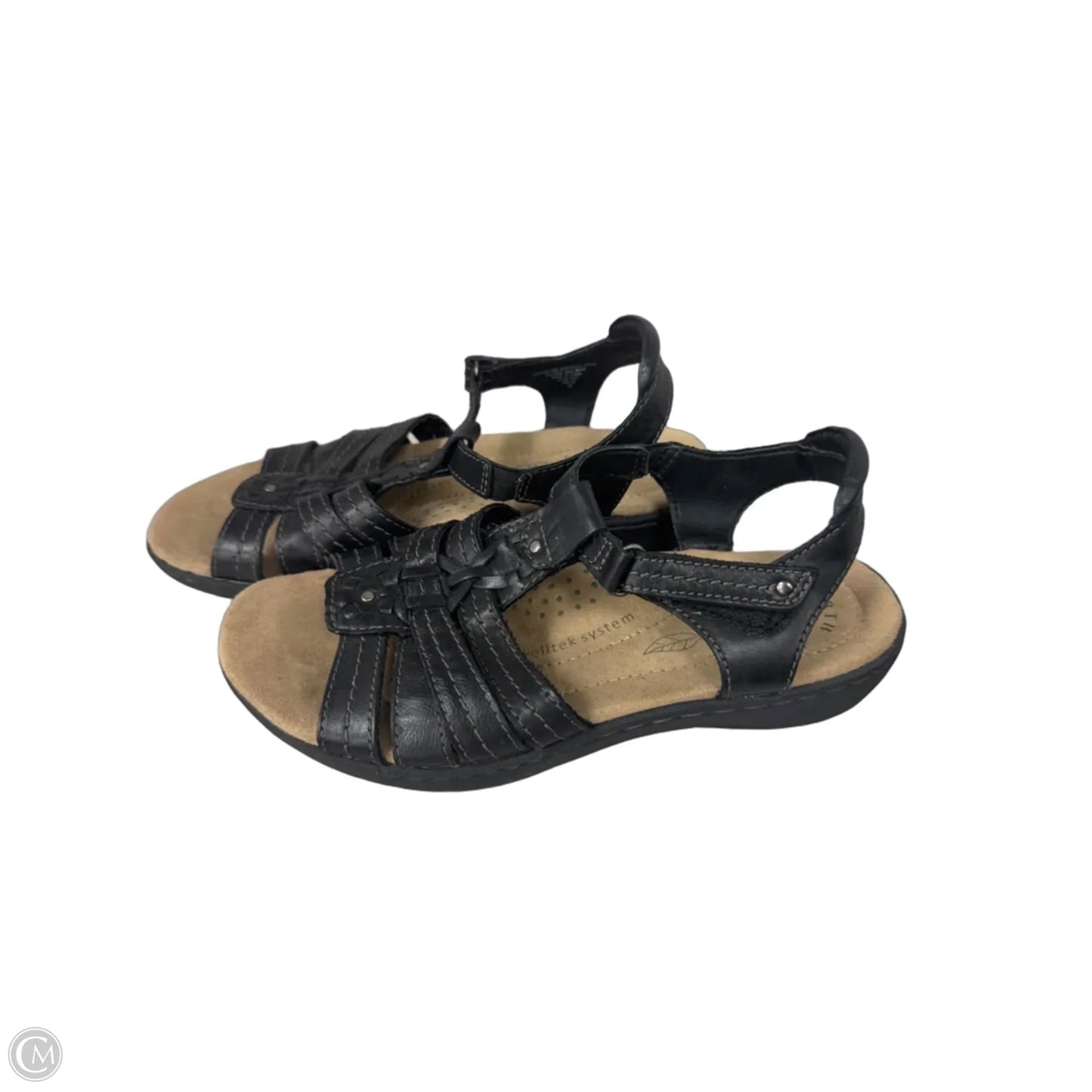 Sandals Heels Platform By Earth Origins In Black & Tan, Size: 8