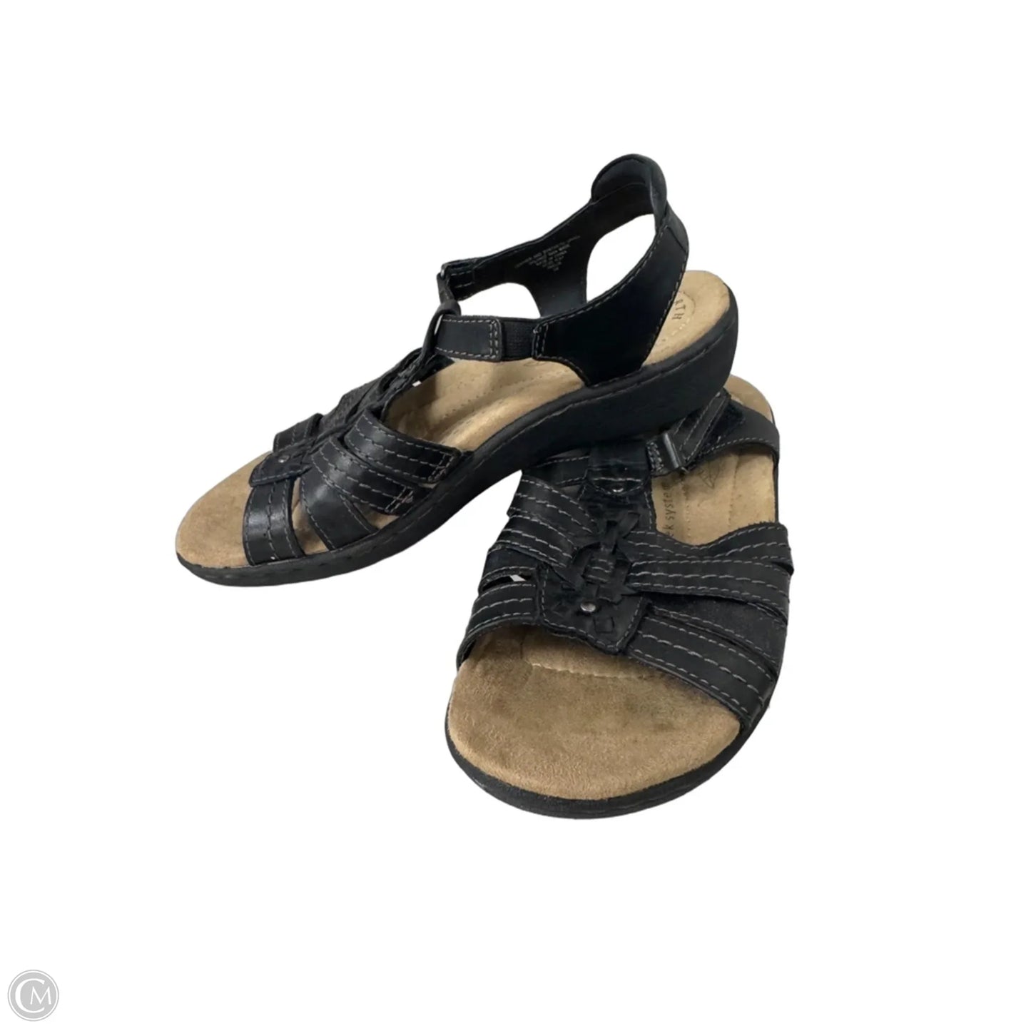 Sandals Heels Platform By Earth Origins In Black & Tan, Size: 8