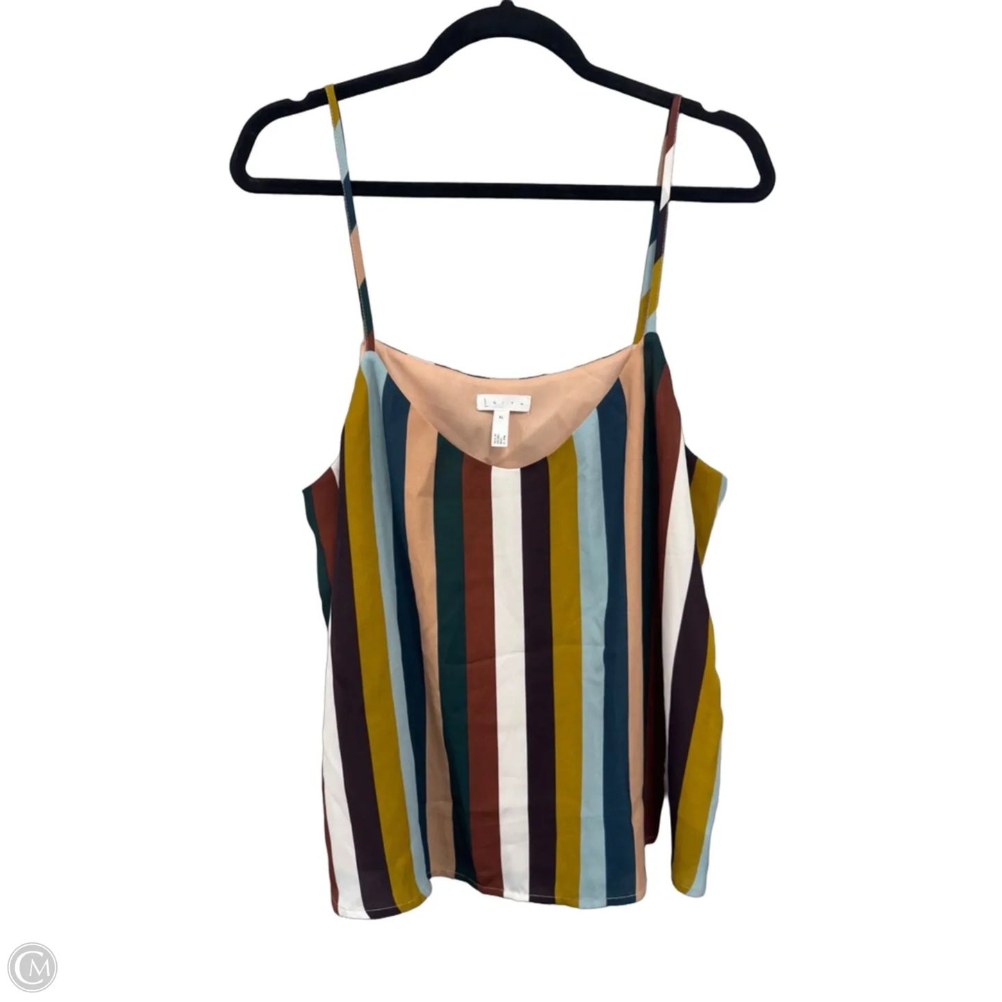 Top Sleeveless By Leith In Striped Pattern, Size: Xl