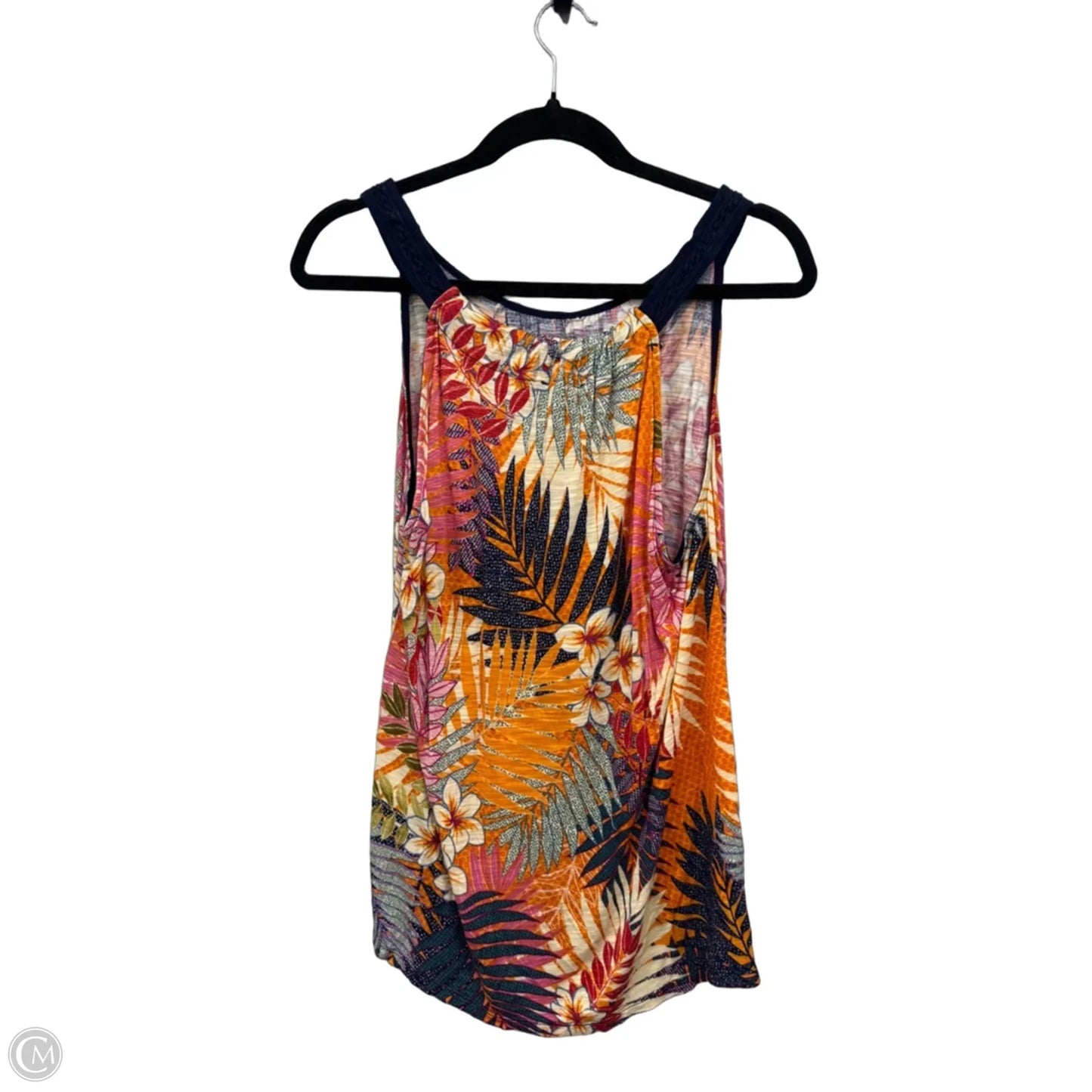 Top Sleeveless By Cable And Gauge In Tropical Print, Size: Xl