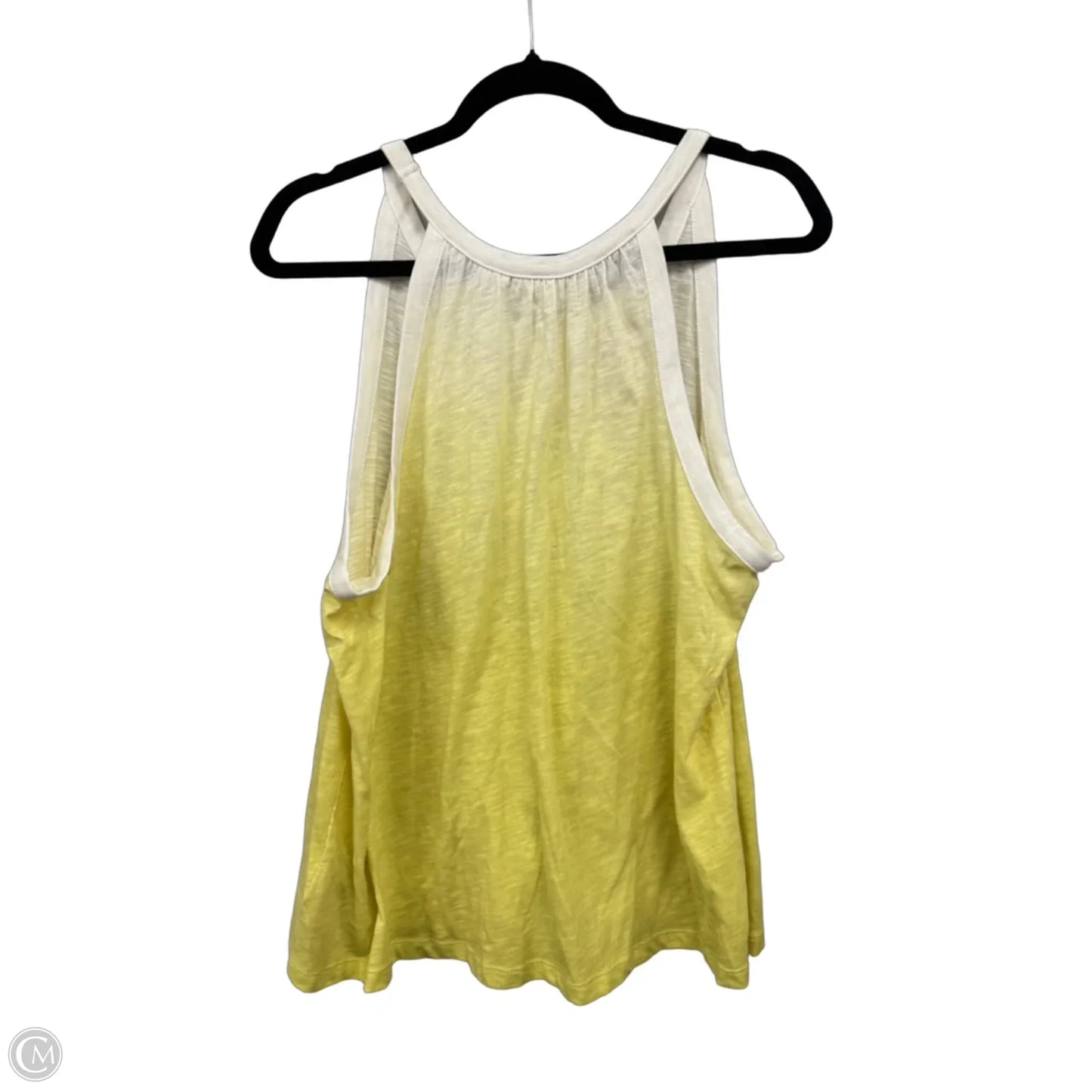 Tank Top By H For Halston In White & Yellow, Size: Xl