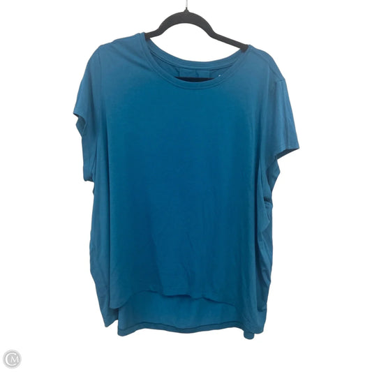 Athletic Top Short Sleeve By Athleta In Teal, Size: Xl