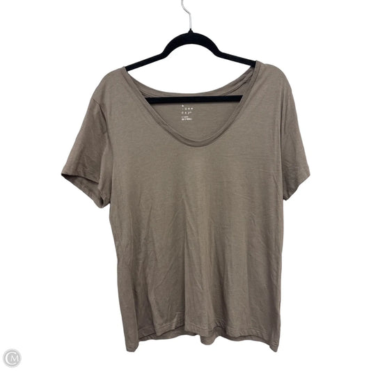 Top Short Sleeve By Old Navy In Taupe, Size: Xl