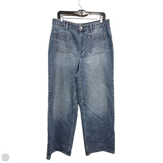 Jeans Wide Leg By Free Assembly In Blue, Size: 14