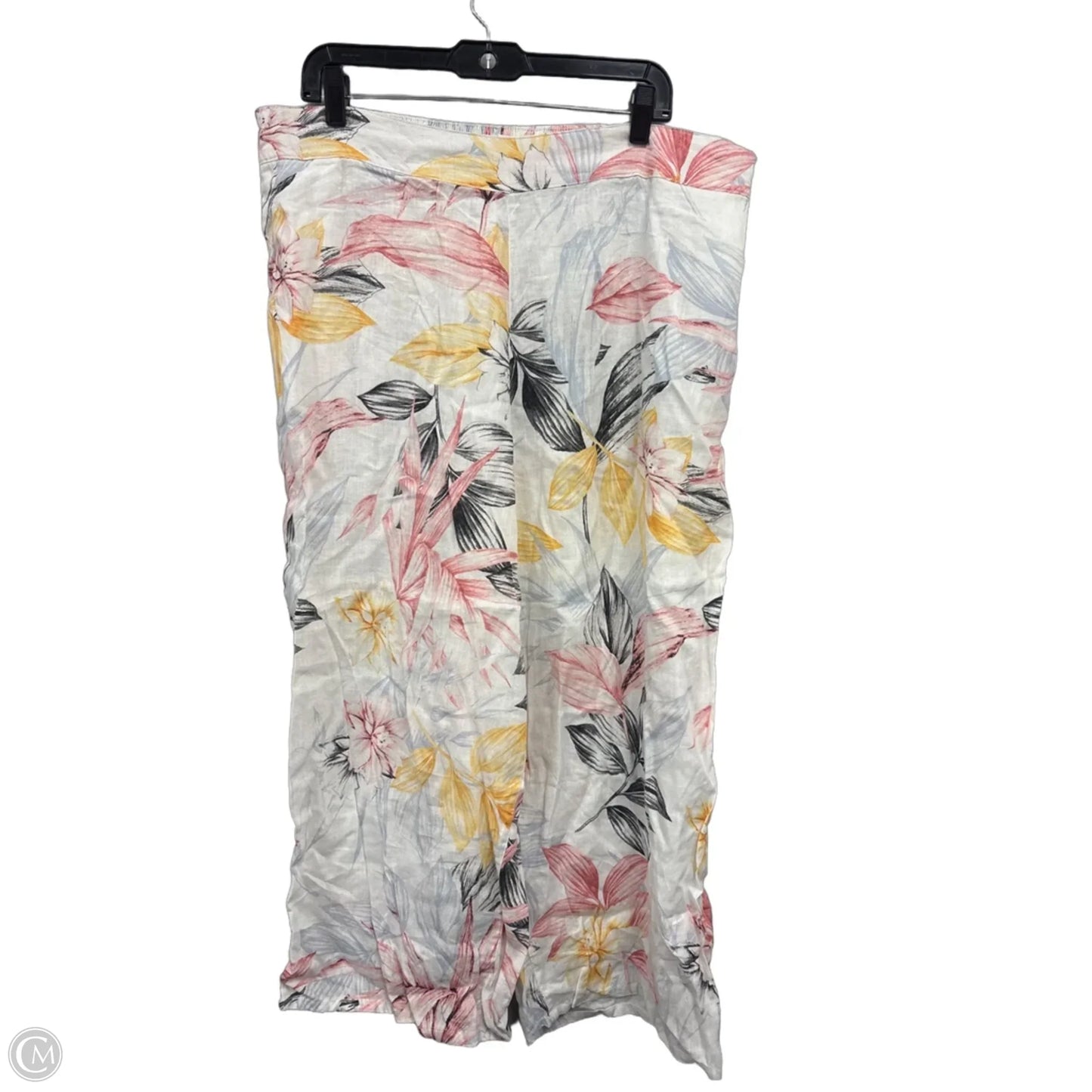Pants Wide Leg By Clothes Mentor In Tropical Print, Size: 2x