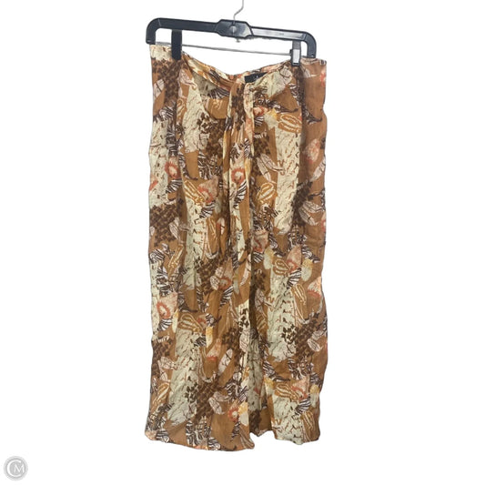 Skirt Midi By Lulus In Brown & Orange, Size: L