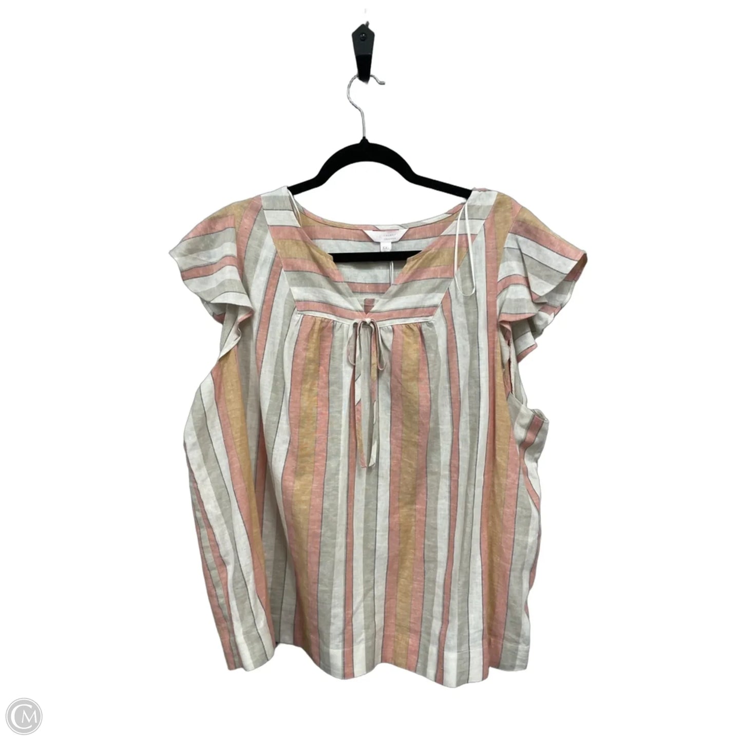 Top Short Sleeve By Lc Lauren Conrad In Striped Pattern, Size: Xxl