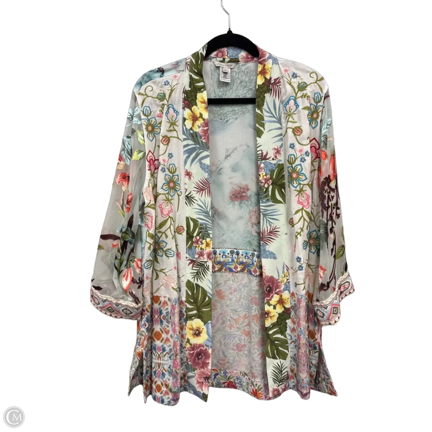 Kimono By John Mark In Floral Print, Size: M