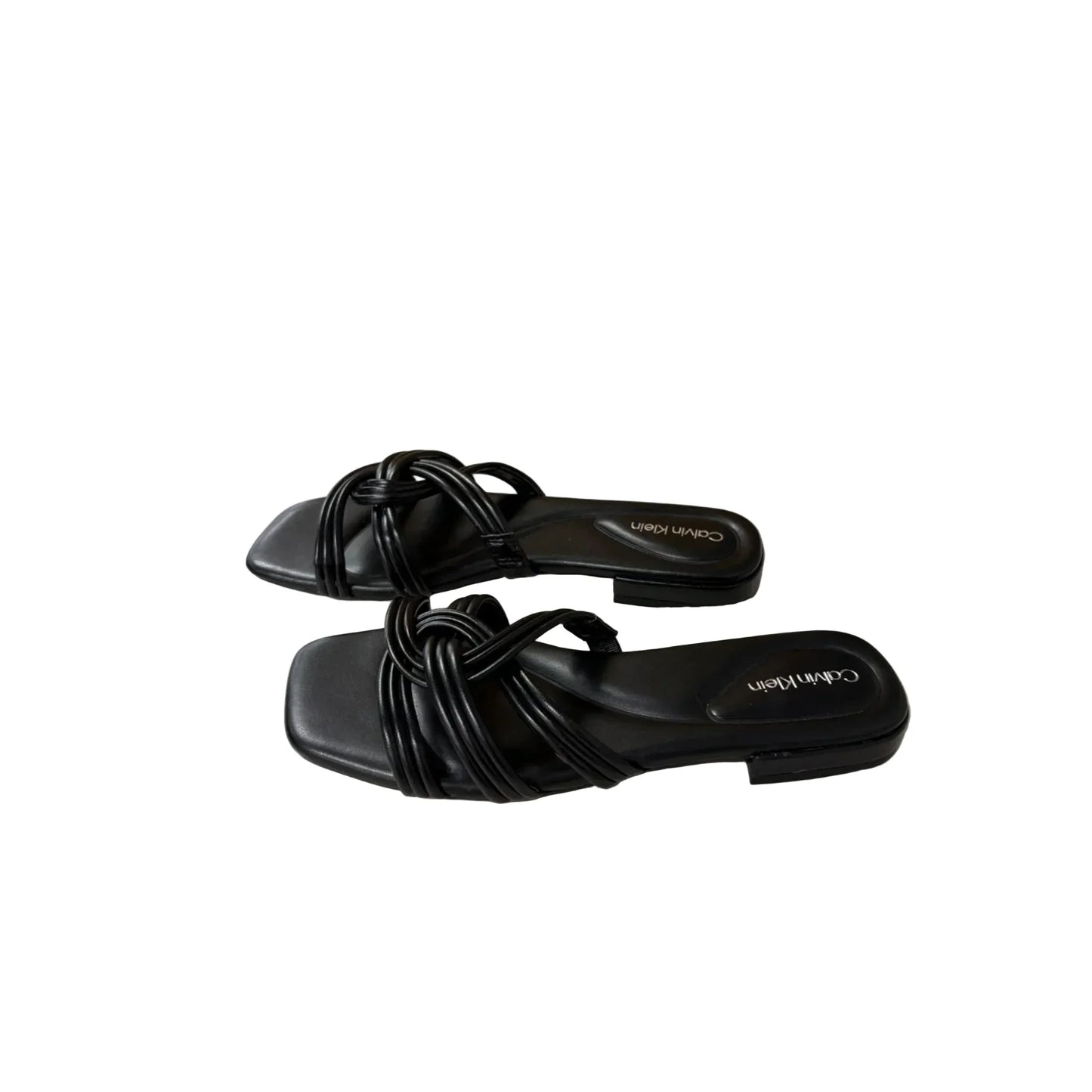 Sandals Flats By Calvin Klein In Black, Size: 7