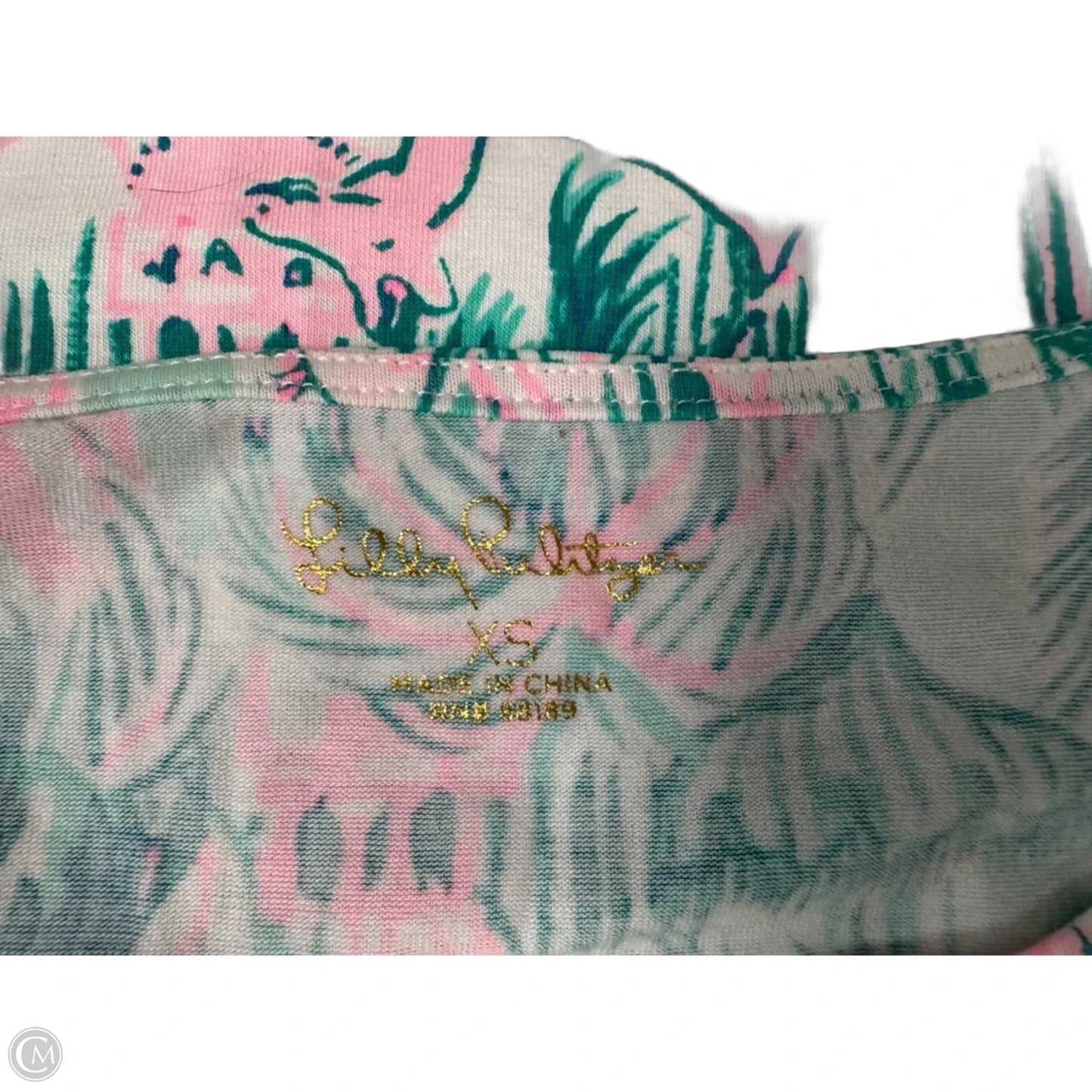 Top Short Sleeve Designer By Lilly Pulitzer In Animal Print, Size: Xs