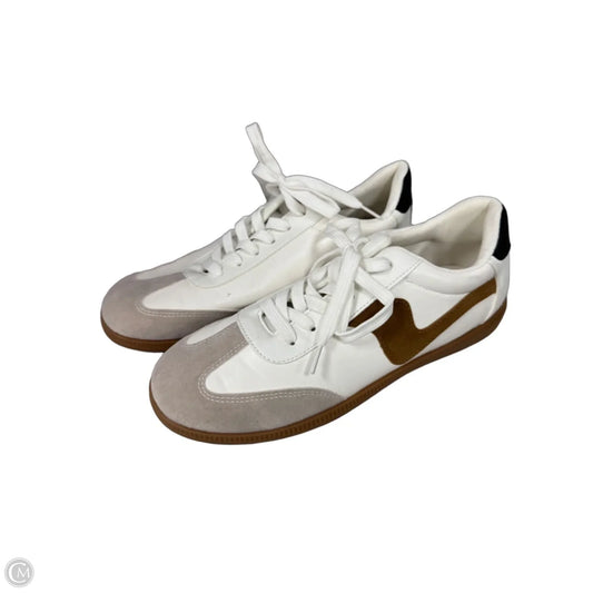 Shoes Sneakers By Clothes Mentor In Tan & White, Size: 9