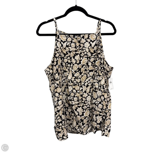 Top Sleeveless By Old Navy In Black & Tan, Size: Xl