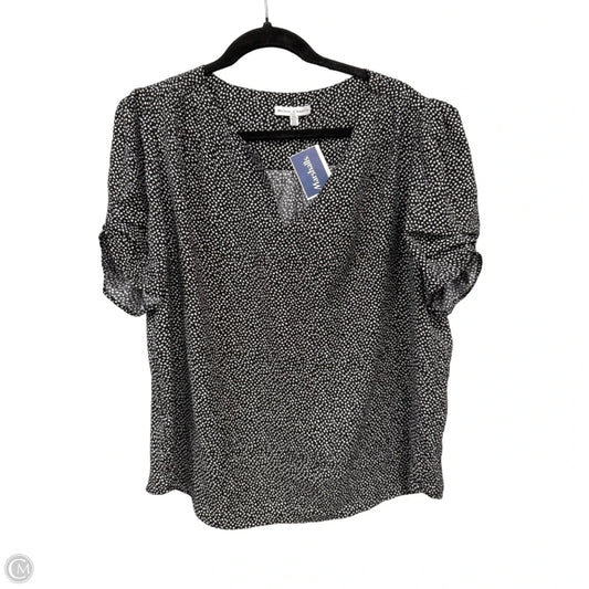 Top Short Sleeve By Maison Damelie In Black & White, Size: Xl