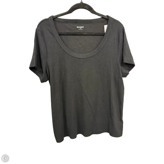 Top Short Sleeve Basic By Old Navy In Black, Size: Xxl