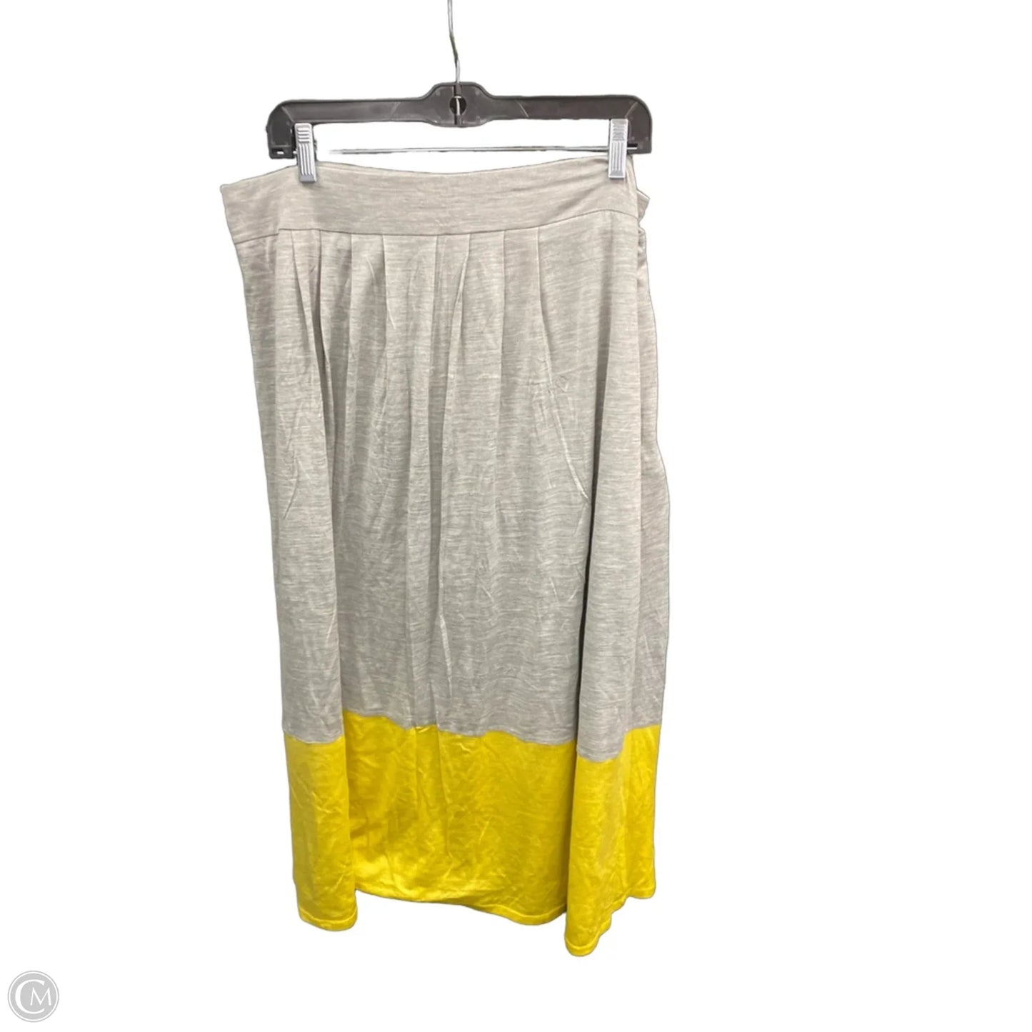 Skirt Midi By Eileen Fisher In Grey & Yellow, Size: Xl