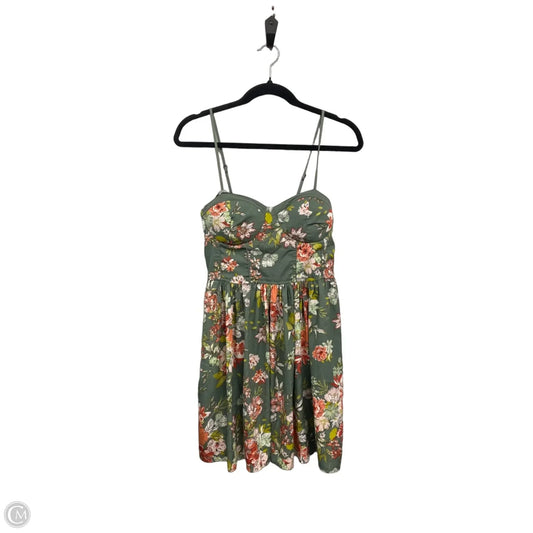 Dress Casual Short By Clothes Mentor In Green & Orange, Size: L