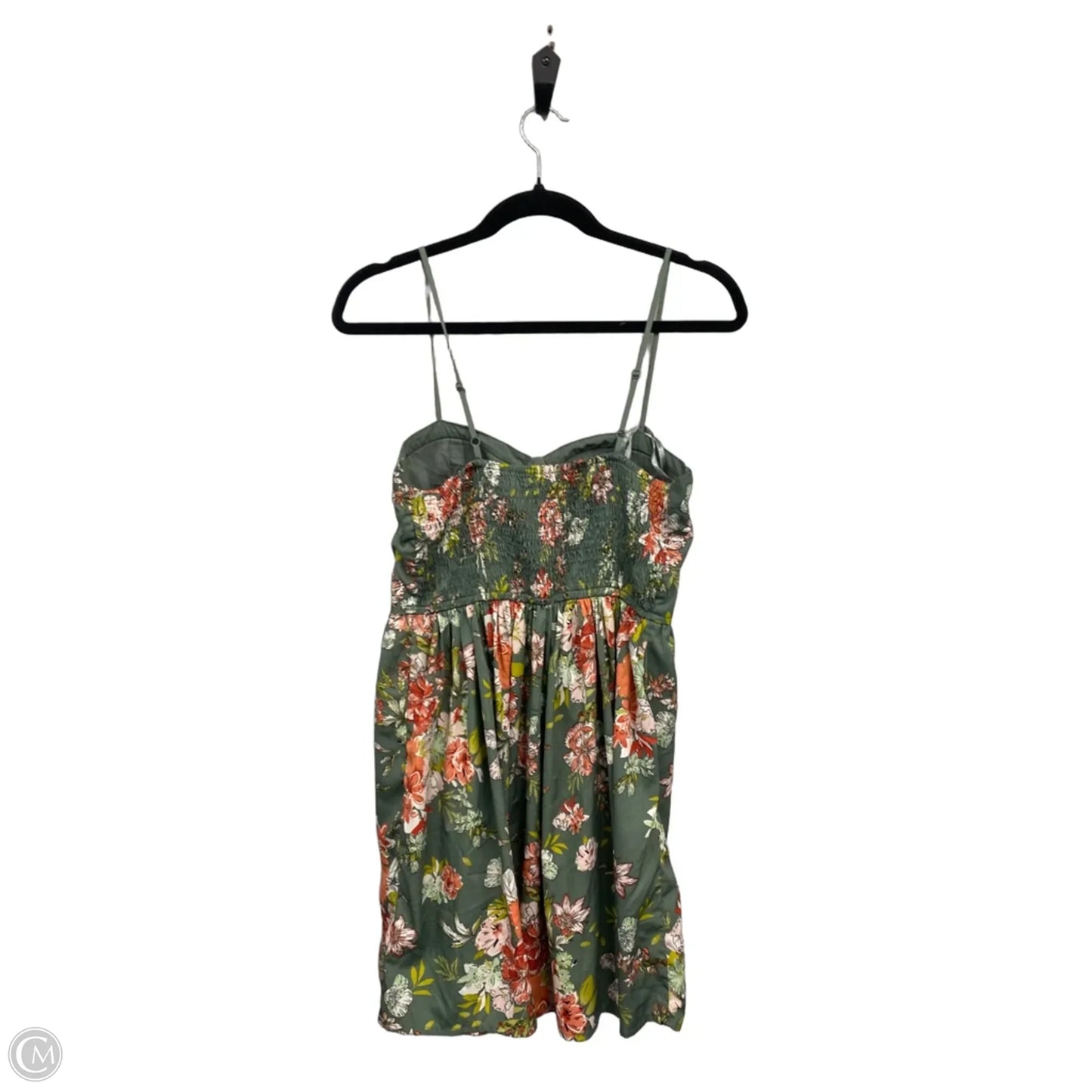 Dress Casual Short By Clothes Mentor In Green & Orange, Size: L