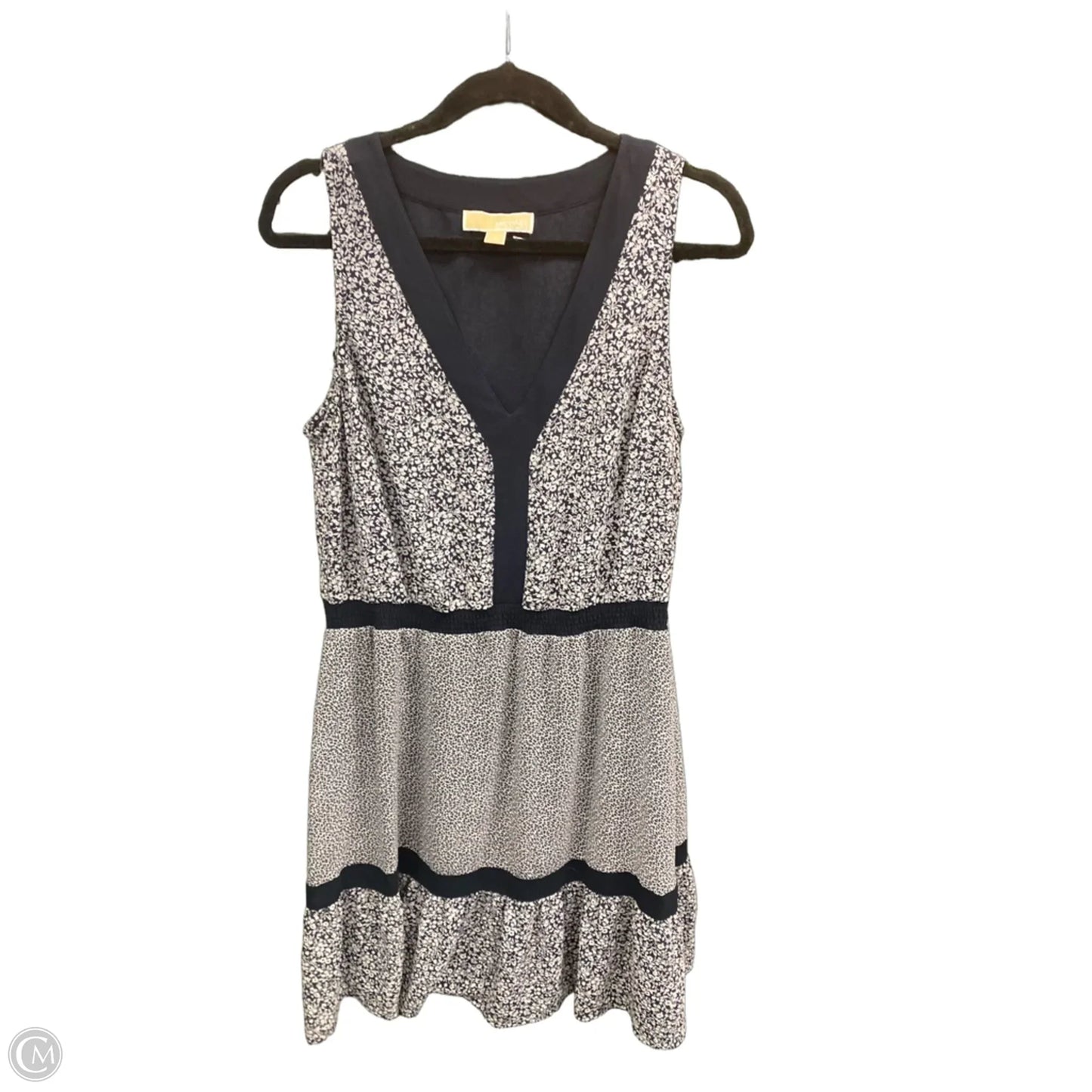 Dress Casual Midi By Michael By Michael Kors In Blue & White, Size: L