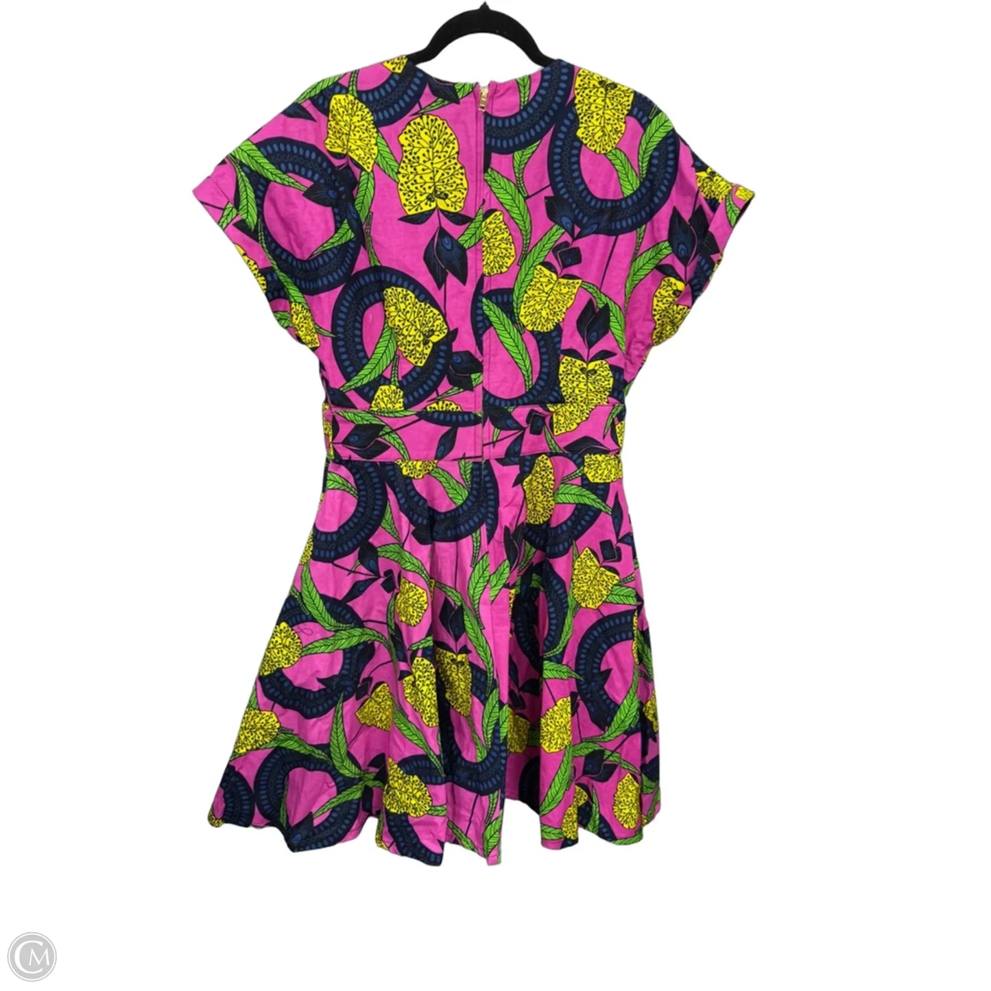 Dress Casual Short By Cmb In Pink & Yellow, Size: L