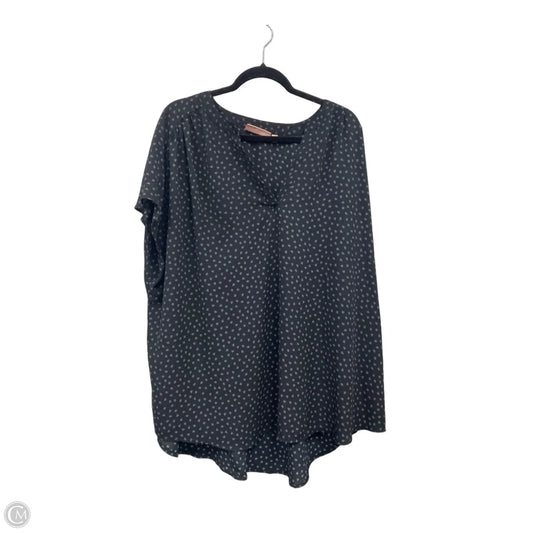 Top Short Sleeve By Evri In Black & Grey, Size: 3x