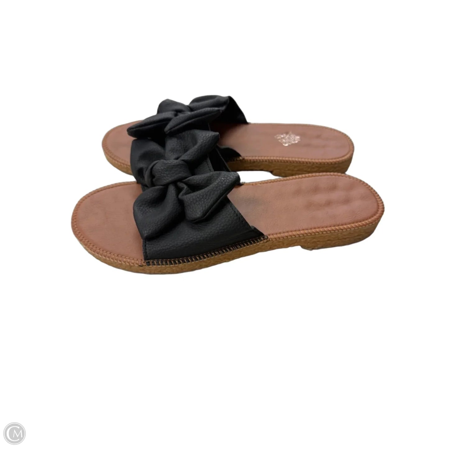 Sandals Flats By Clothes Mentor In Black, Size: 8