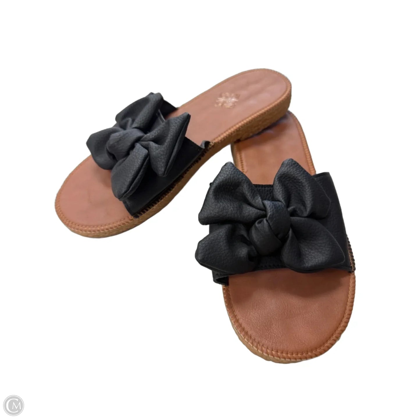Sandals Flats By Clothes Mentor In Black, Size: 8