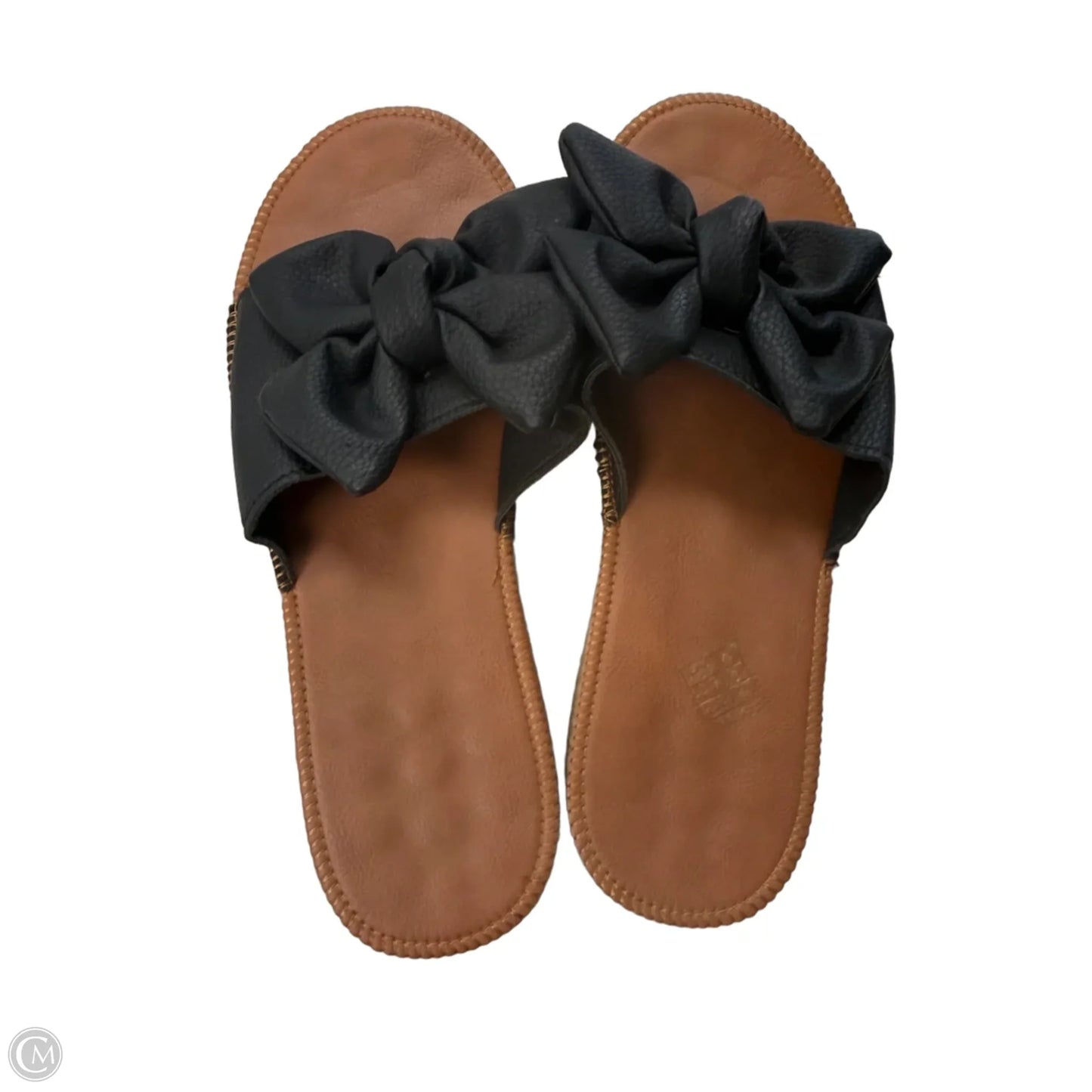 Sandals Flats By Clothes Mentor In Black, Size: 8
