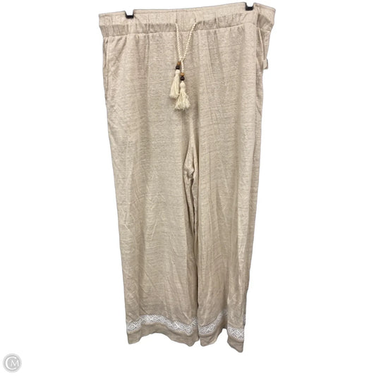 Pants Wide Leg By Rachel Zoe In Tan, Size: Xl
